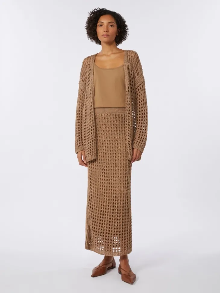 Cotton yarn sleeveless jumper - DESERT