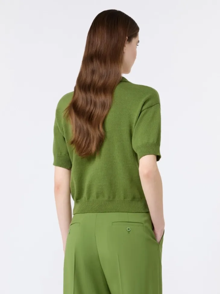 Cotton yarn sweater - GREEN