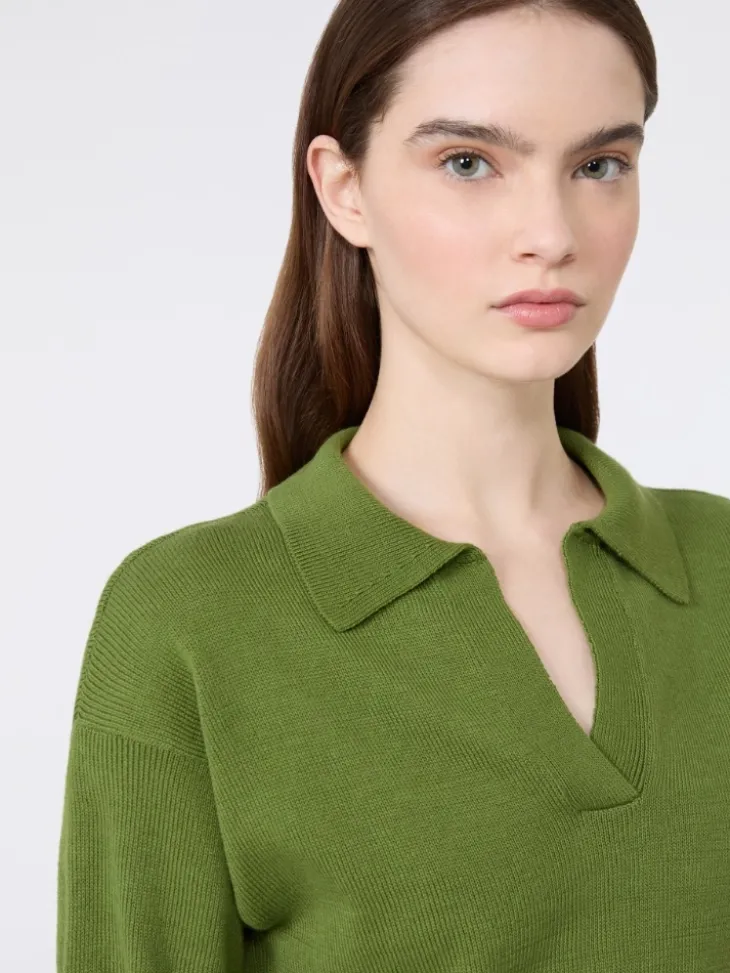 Cotton yarn sweater - GREEN