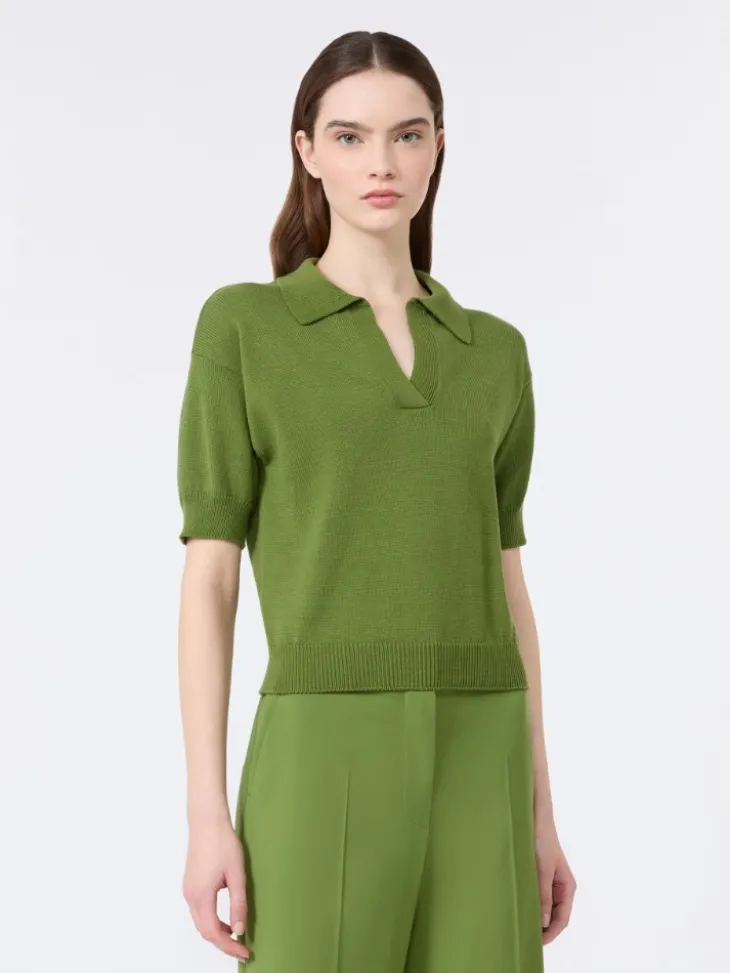 Cotton yarn sweater - GREEN