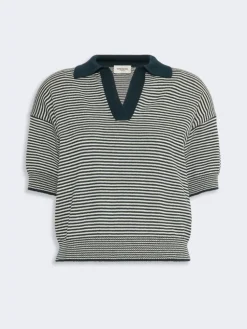 Cotton yarn sweater - NAVY