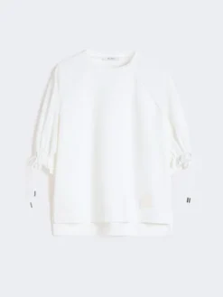 Cotton-blend jersey T-shirt - OPTICAL WHITE
