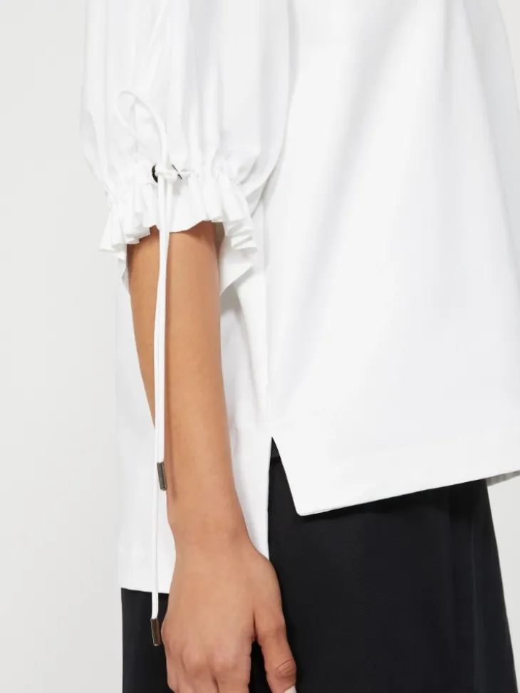 Cotton-blend jersey T-shirt - OPTICAL WHITE