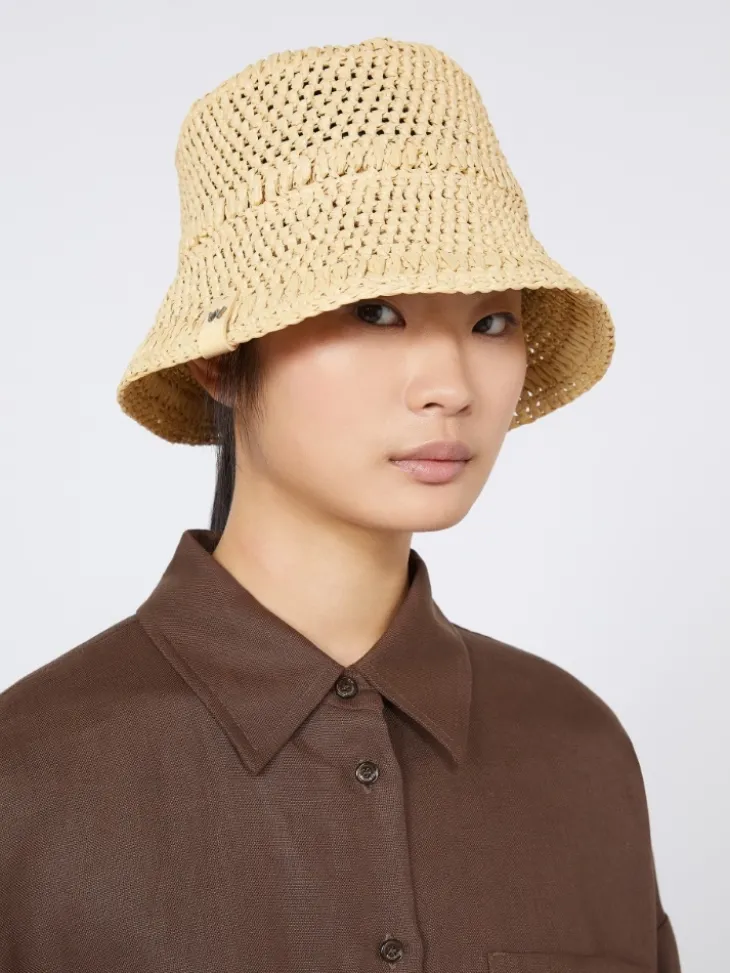 Crochet viscose hat - BEIGE