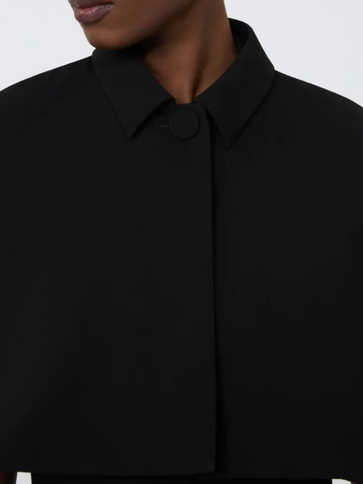 Cropped cady cape - BLACK