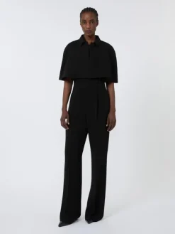 Cropped cady cape - BLACK