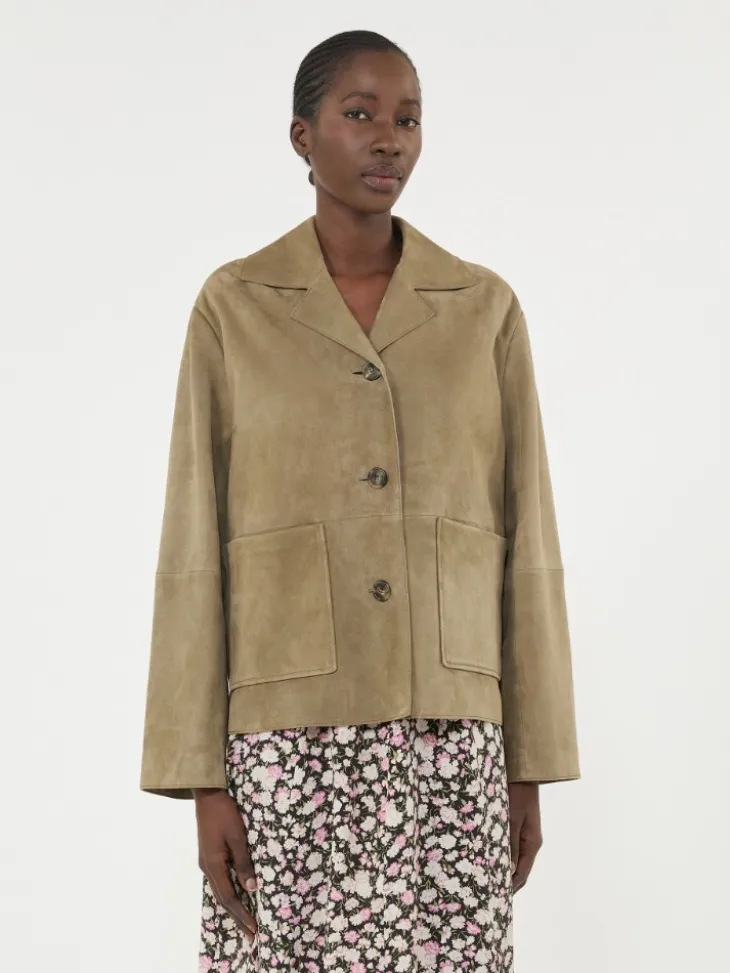 Cropped suede jacket - MUD