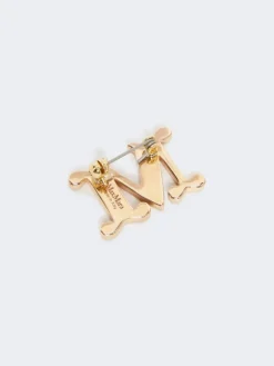 Crystal-adorned Monogram brooch - OPTICAL WHITE