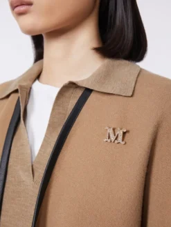 Crystal-adorned Monogram brooch - OPTICAL WHITE