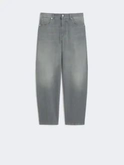 Denim barrel-leg jeans - MEDIUM GREY