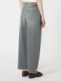 Denim barrel-leg jeans - MEDIUM GREY