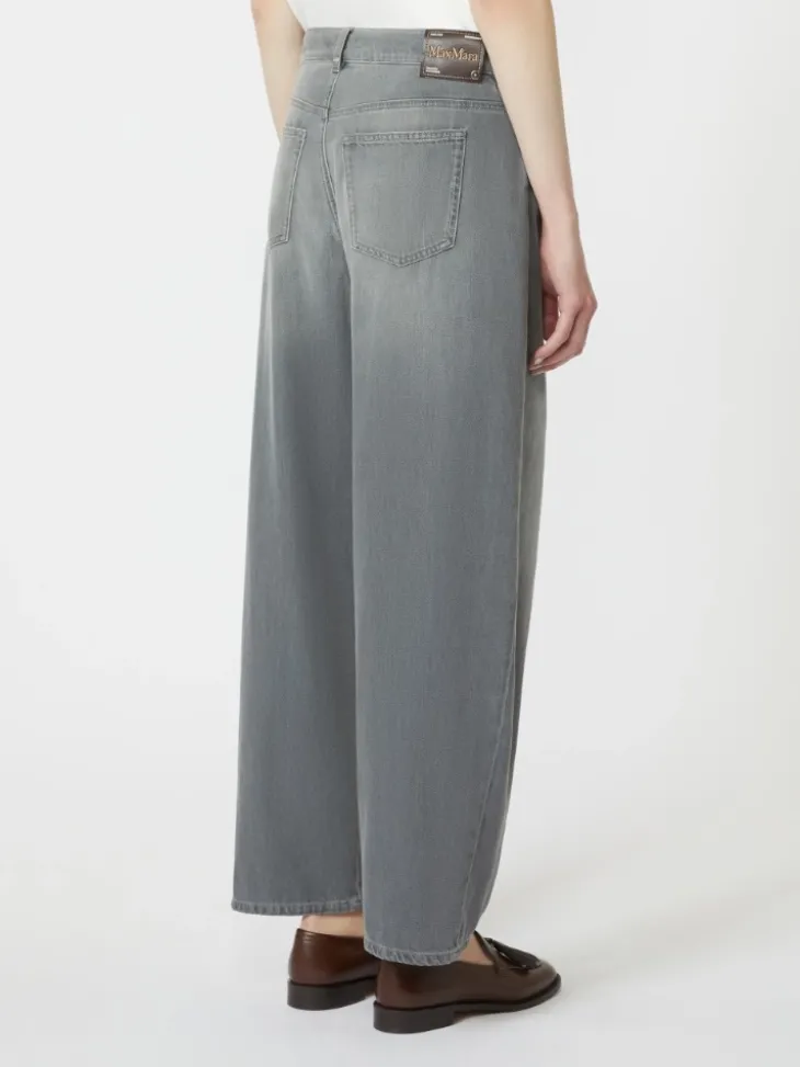 Denim barrel-leg jeans - MEDIUM GREY