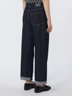 Denim turn-up jeans - ULTRAMARINE