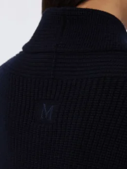 Double-breasted wool cape - MIDNIGHTBLUE