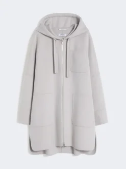 Double-faced wool hooded coat - BEIGE