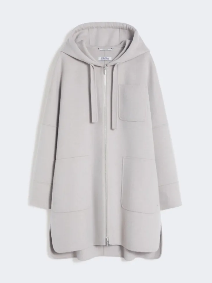 Double-faced wool hooded coat - BEIGE