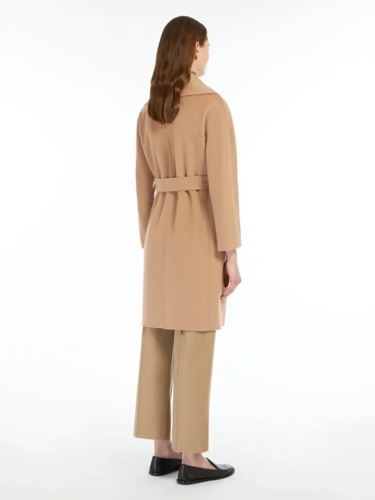 Double-faced wool robe coat - CAMEL