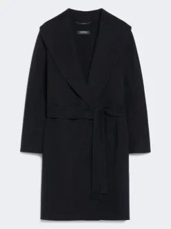 Double-faced wool robe coat - MIDNIGHTBLUE