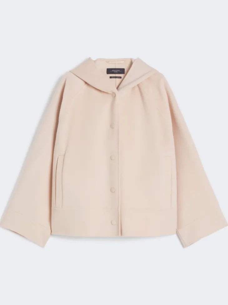Double-faced wool-blend coat - SAND