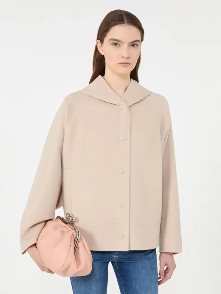 Double-faced wool-blend coat - SAND