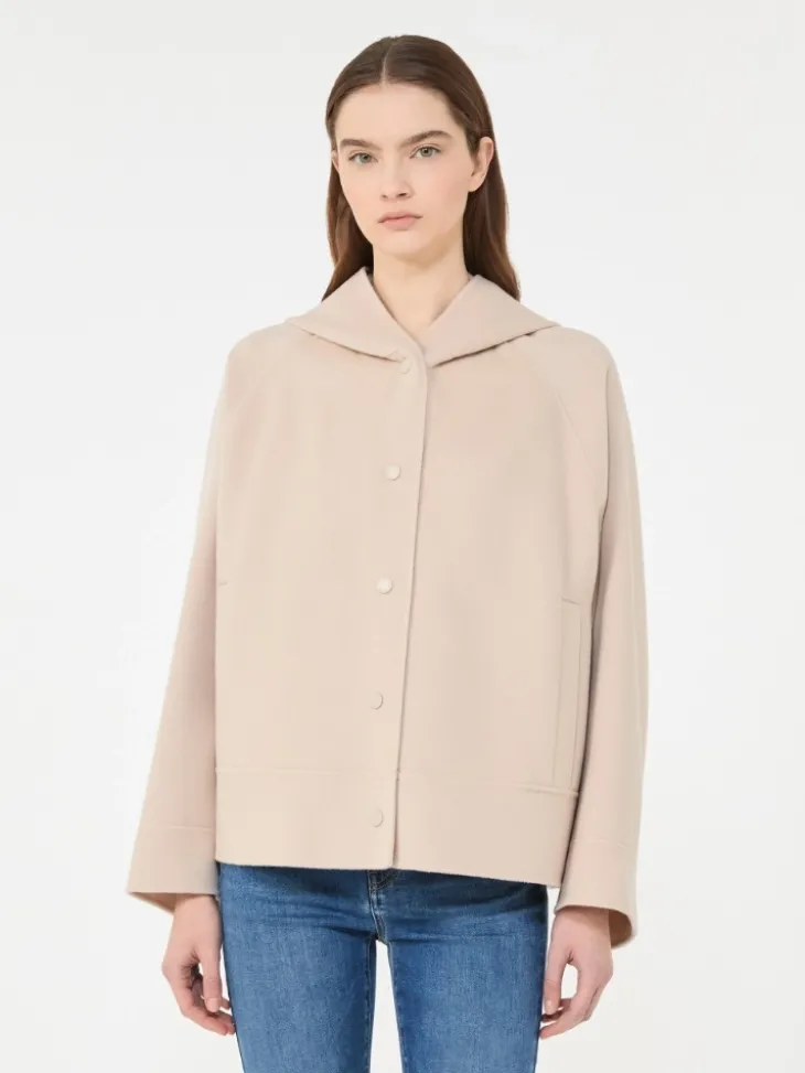 Double-faced wool-blend coat - SAND