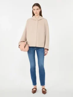 Double-faced wool-blend coat - SAND