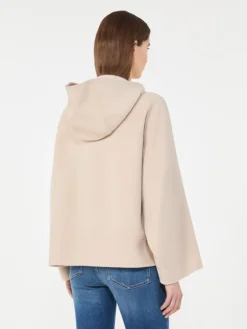 Double-faced wool-blend coat - SAND