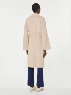 Double-Faced wool-blend robe coat - SAND