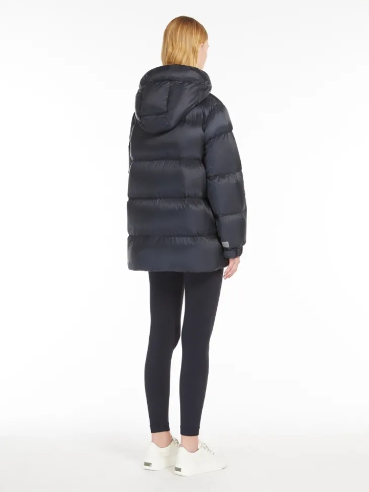 Down jacket in water-repellent canvas - MIDNIGHTBLUE