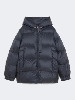 Down jacket in water-repellent canvas - MIDNIGHTBLUE