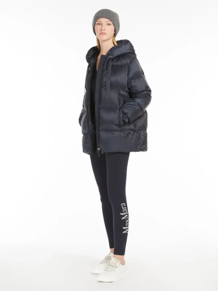 Down jacket in water-repellent canvas - MIDNIGHTBLUE