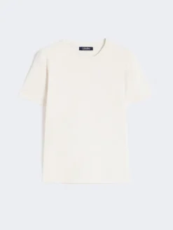 Embroidered jersey T-shirt - SAND