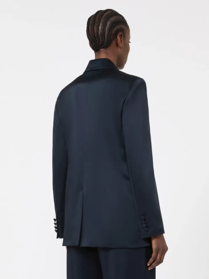 Envers satin blazer - MIDNIGHTBLUE