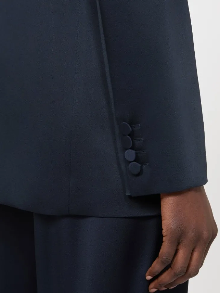 Envers satin blazer - MIDNIGHTBLUE
