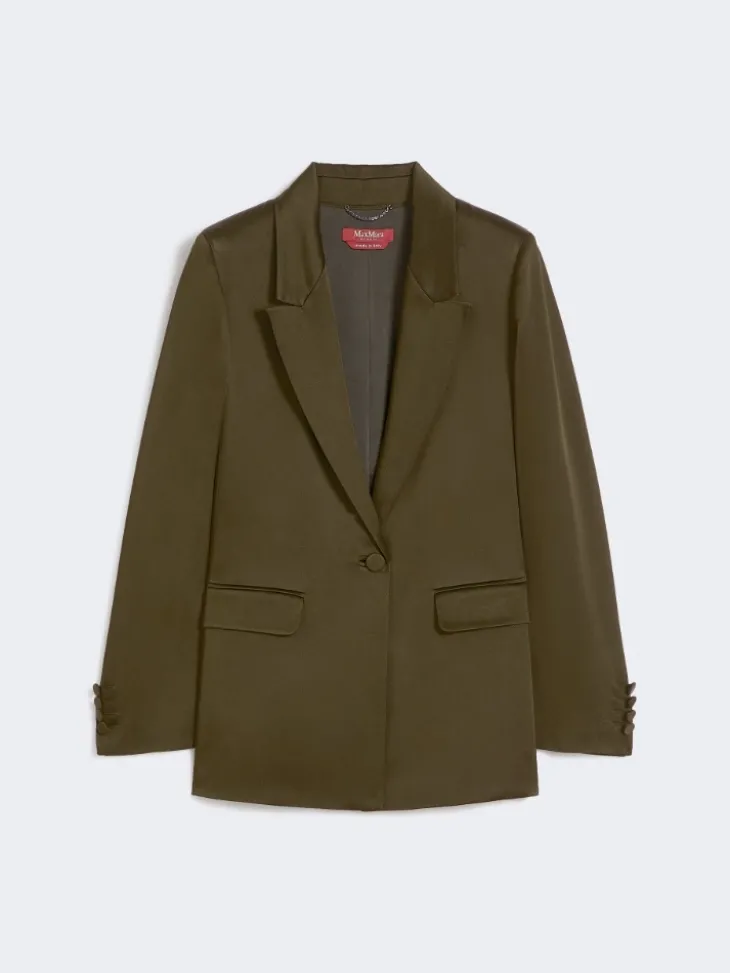 Envers satin blazer - MOSS GREEN