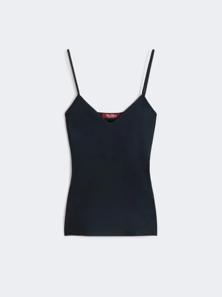 Envers satin camisole top - MIDNIGHTBLUE