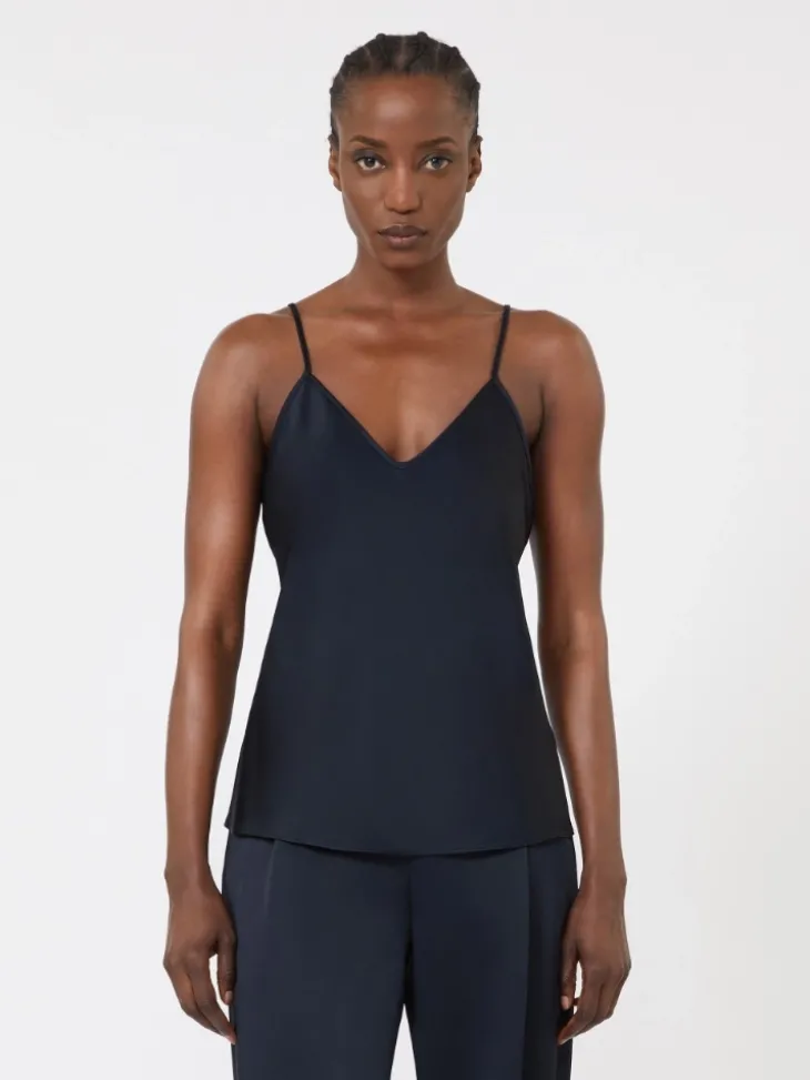 Envers satin camisole top - MIDNIGHTBLUE