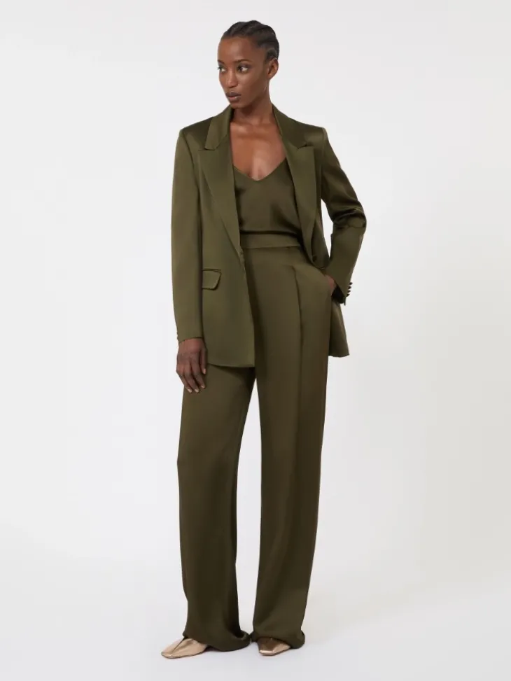 Envers satin camisole top - MOSS GREEN