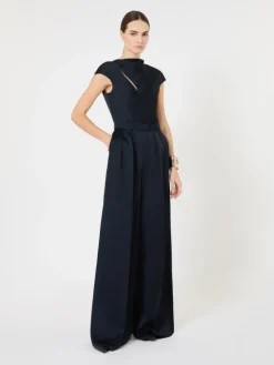 Envers satin jumpsuit - MIDNIGHTBLUE
