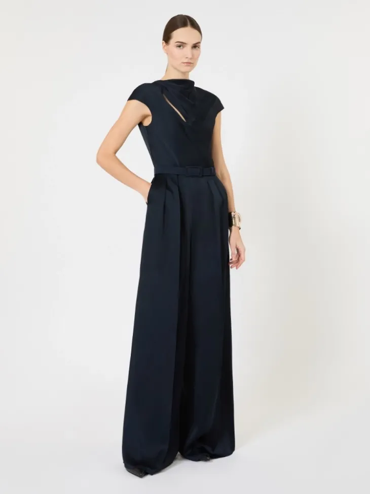 Envers satin jumpsuit - MIDNIGHTBLUE