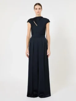 Envers satin jumpsuit - MIDNIGHTBLUE