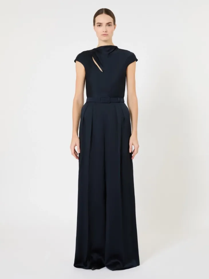 Envers satin jumpsuit - MIDNIGHTBLUE
