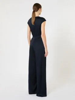 Envers satin jumpsuit - MIDNIGHTBLUE
