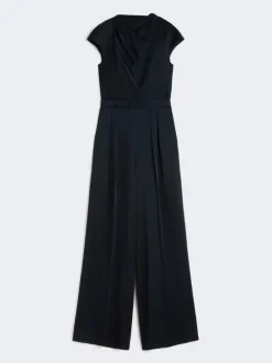 Envers satin jumpsuit - MIDNIGHTBLUE