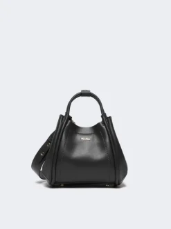 Extra-small leather Marine bag - BLACK