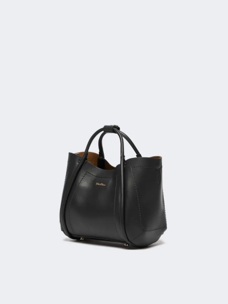 Extra-small leather Marine bag - BLACK