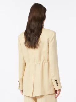 Faded linen drawstring jacket - COLONIAL