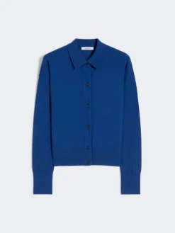 Feminine wool cardigan - CHINA BLUE