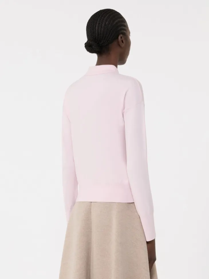 Feminine wool cardigan - PINK
