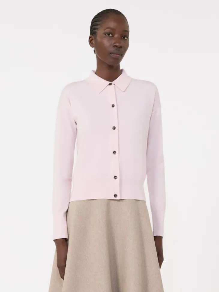 Feminine wool cardigan - PINK